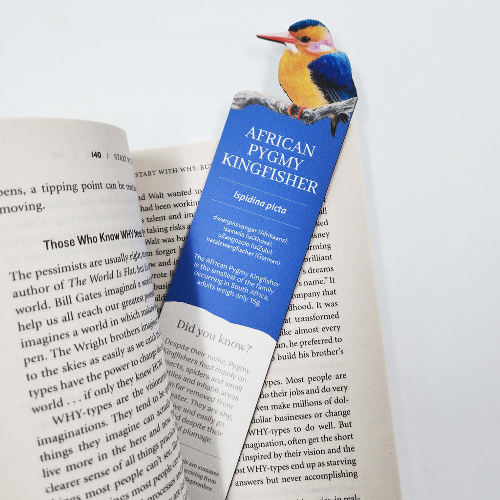 South African birds wooden bookmark