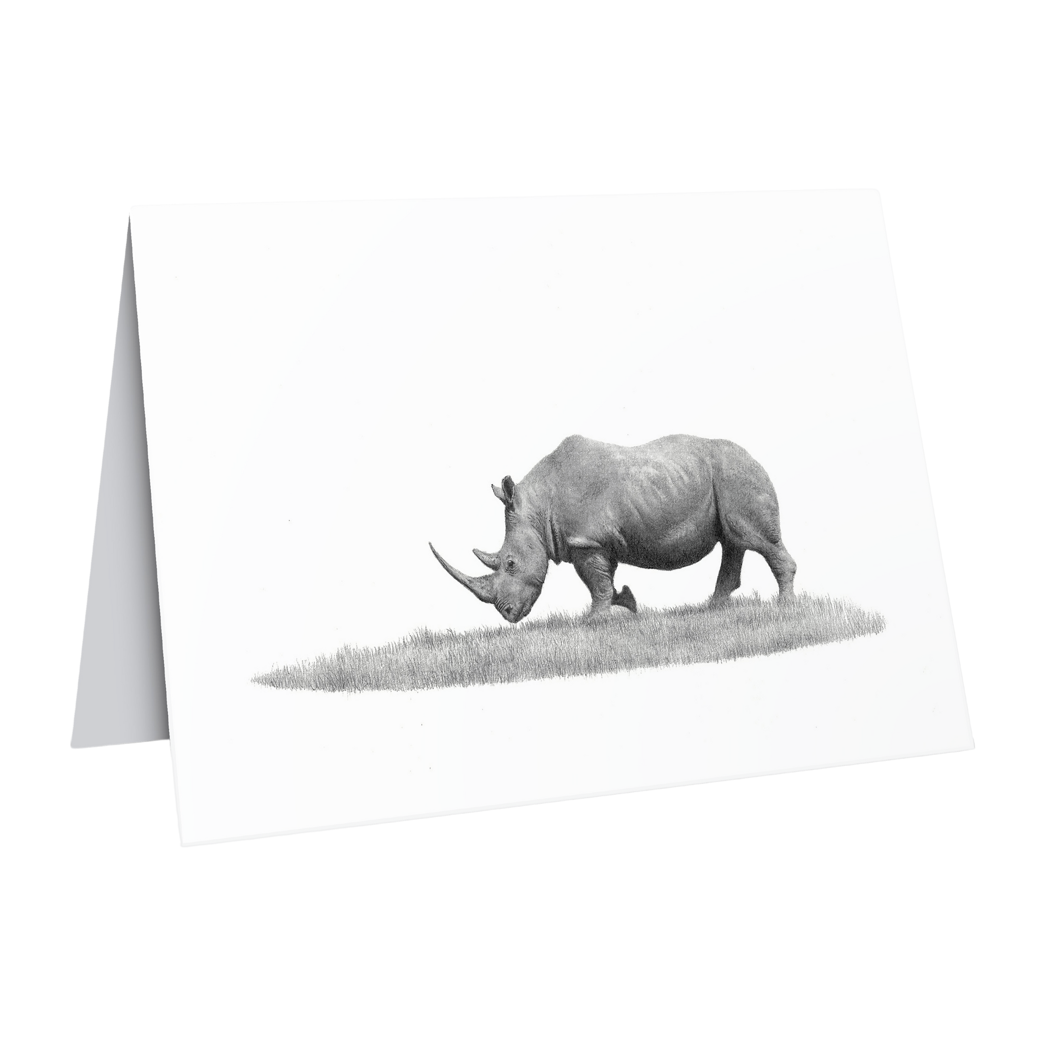 African wildlife rhino greeting card