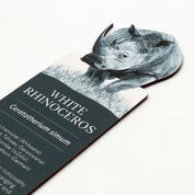 African White Rhino Wooden Bookmark