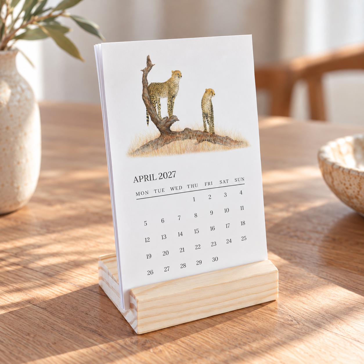 2027 South African Wildlife Mini Desk Calendar
