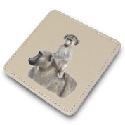 Baboon Leather Coaster