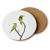 Blue Cheeked Bee Eater Wooden Coaster - BCBE