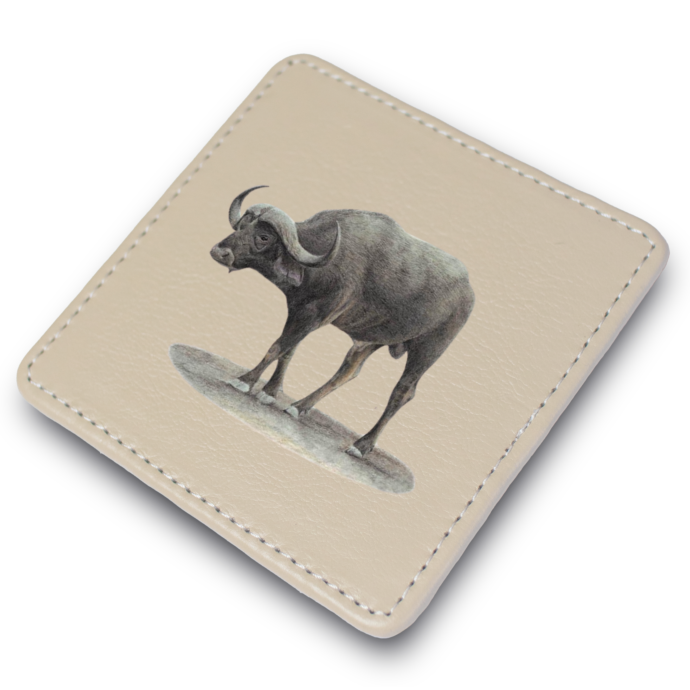 Buffalo Leather Coaster