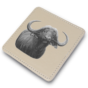 Buffalo Bull Leather Coaster