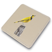 Bokmakierie Leather Coaster