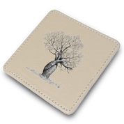 African Baobab Tree Leather Coaster