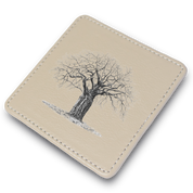 African Baobab Tree Leather Coaster