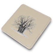 African Baobab Tree Leather Coaster