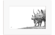 Black Rhino Mother and Calf - BR4