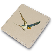 Barn Swallow Leather Coaster
