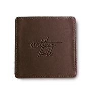 Dark Capped Bulbul Leather Coaster