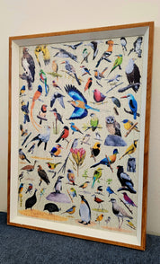 Framed Birds of South Africa wooden puzzle