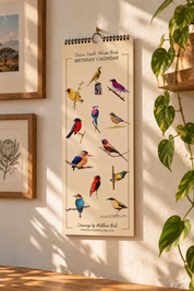 South African Birds birthday calendar by wildlife artist Matthew Bell