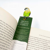 Brown Headed Parrot Wooden Bookmark