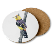 Crested Barbet Wooden Coaster - CB