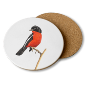 Crimson Breasted Shrike Wooden Coaster - CBS