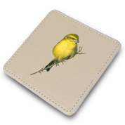 Cape Canary Leather Coaster