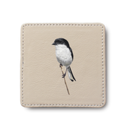 Common Fiscal Bird leather coaster by South African wildlife artist Matthew Bell