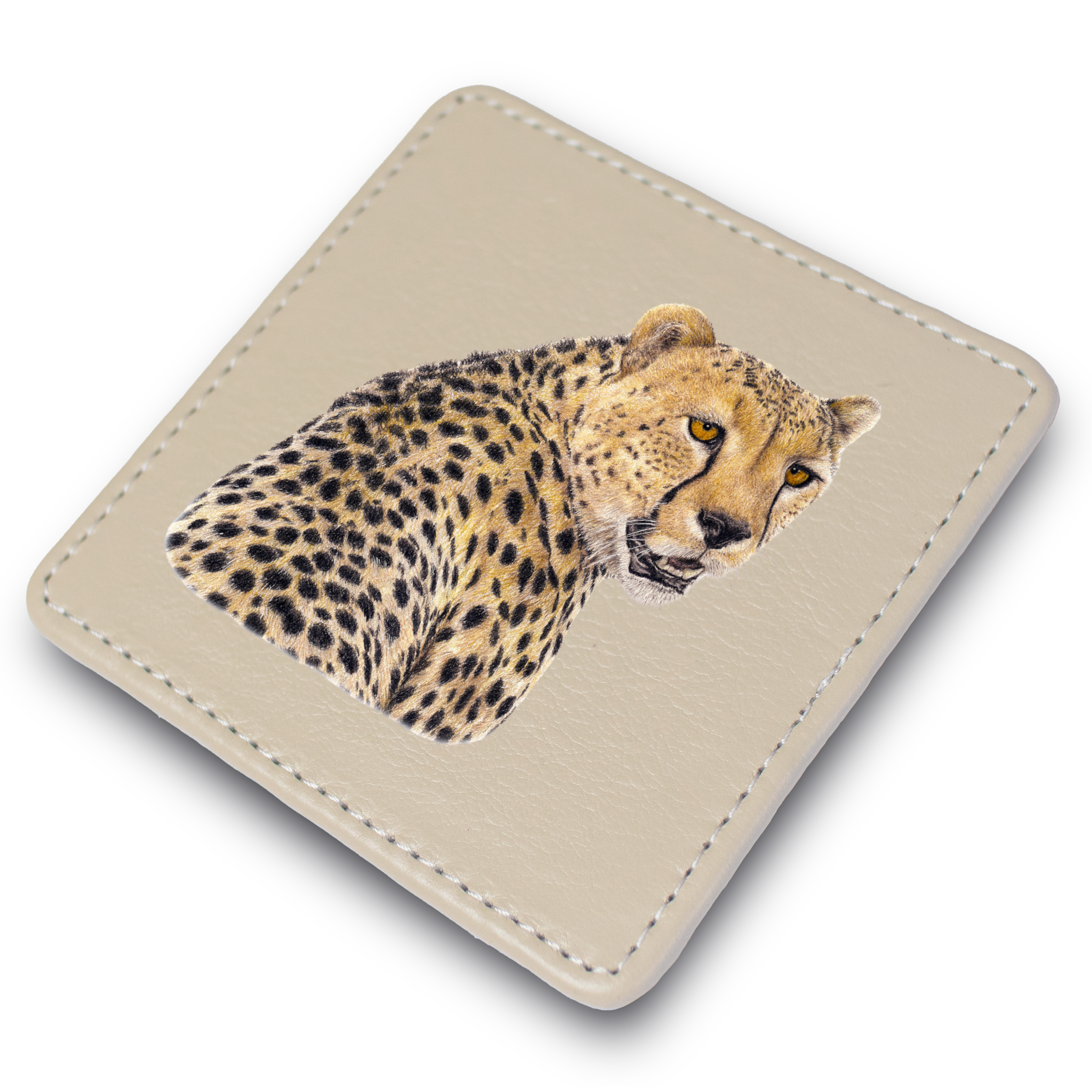 Cheetah Leather Coaster