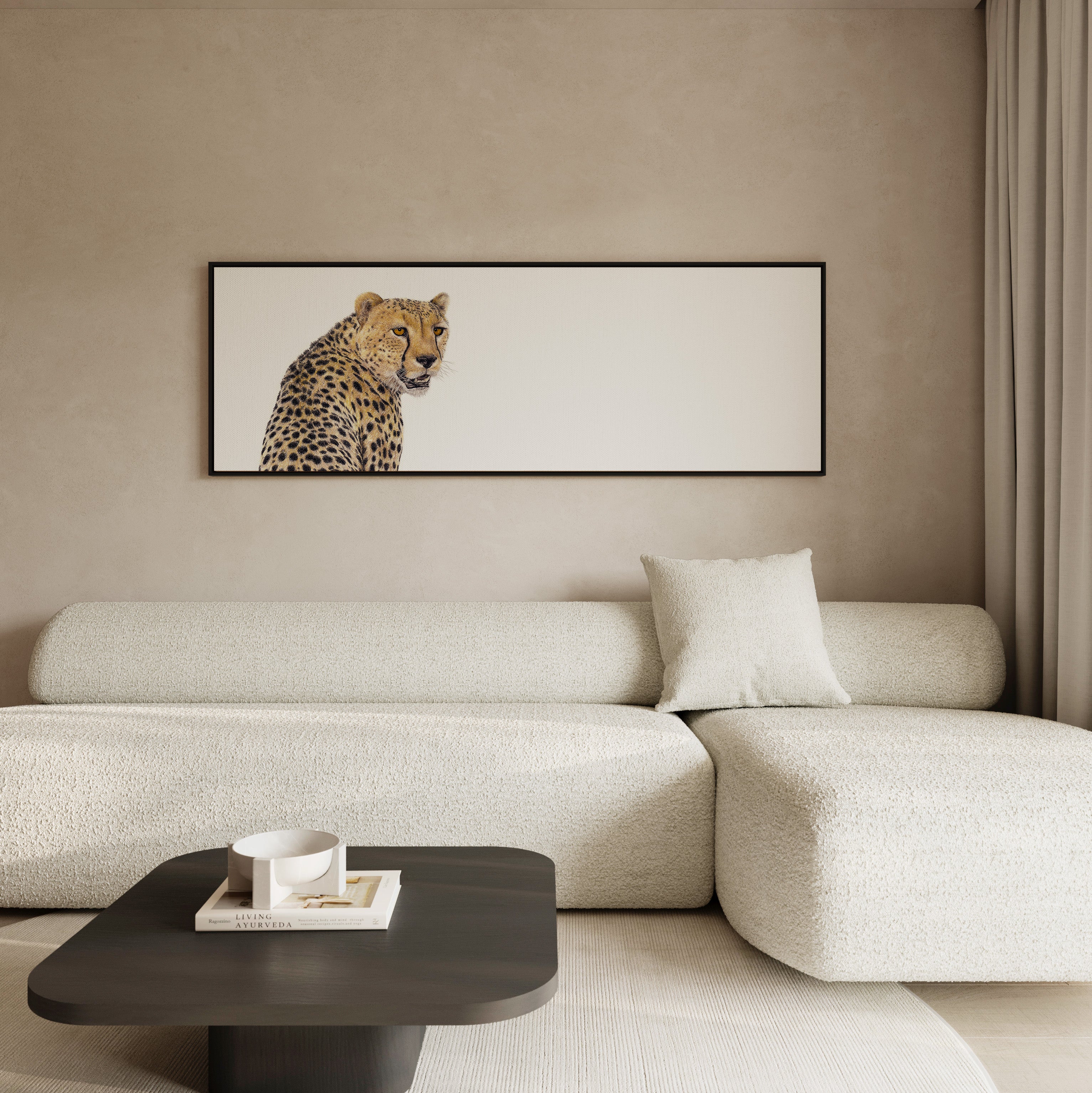 Cheetah Portrait Panorama