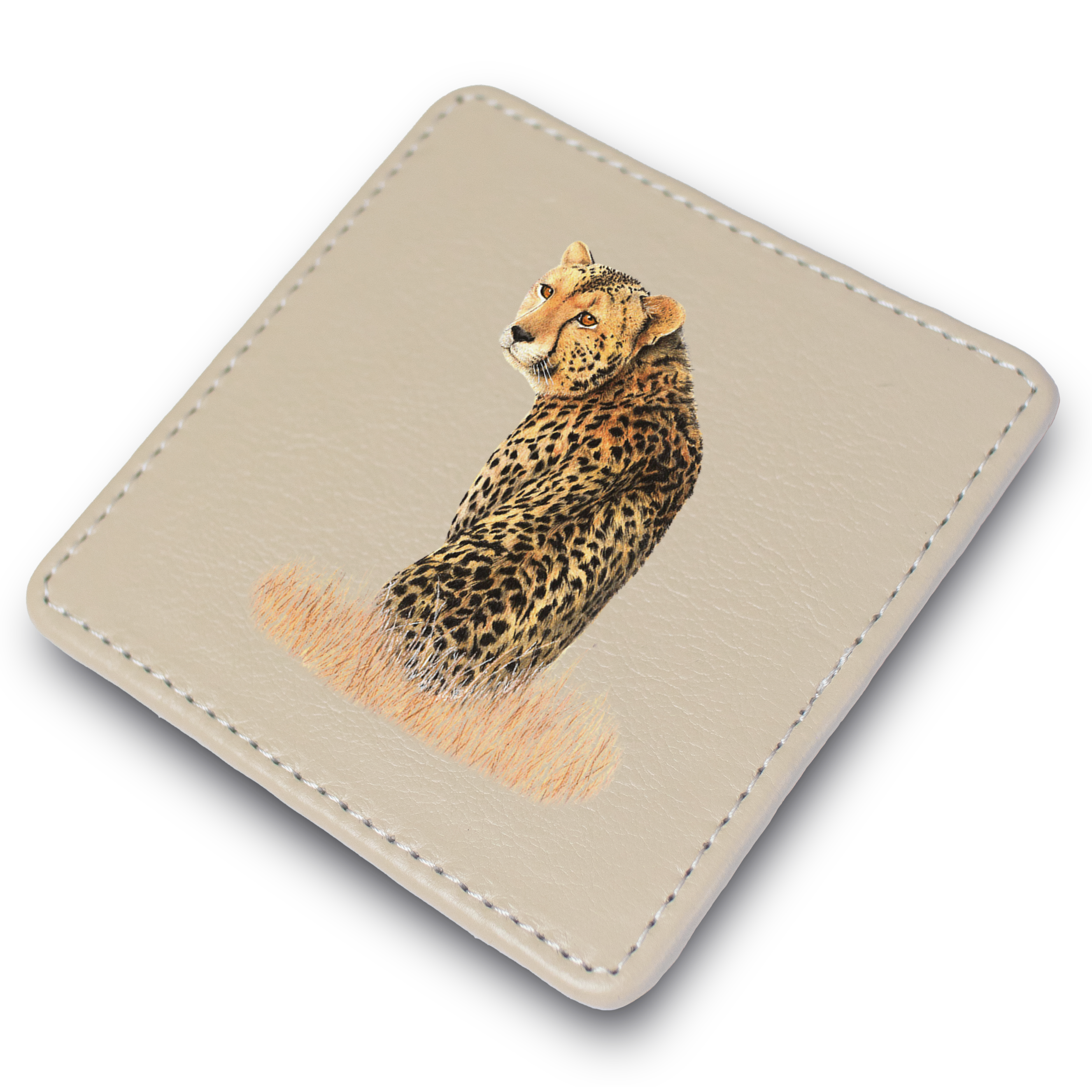 Cheetah Leather Coaster