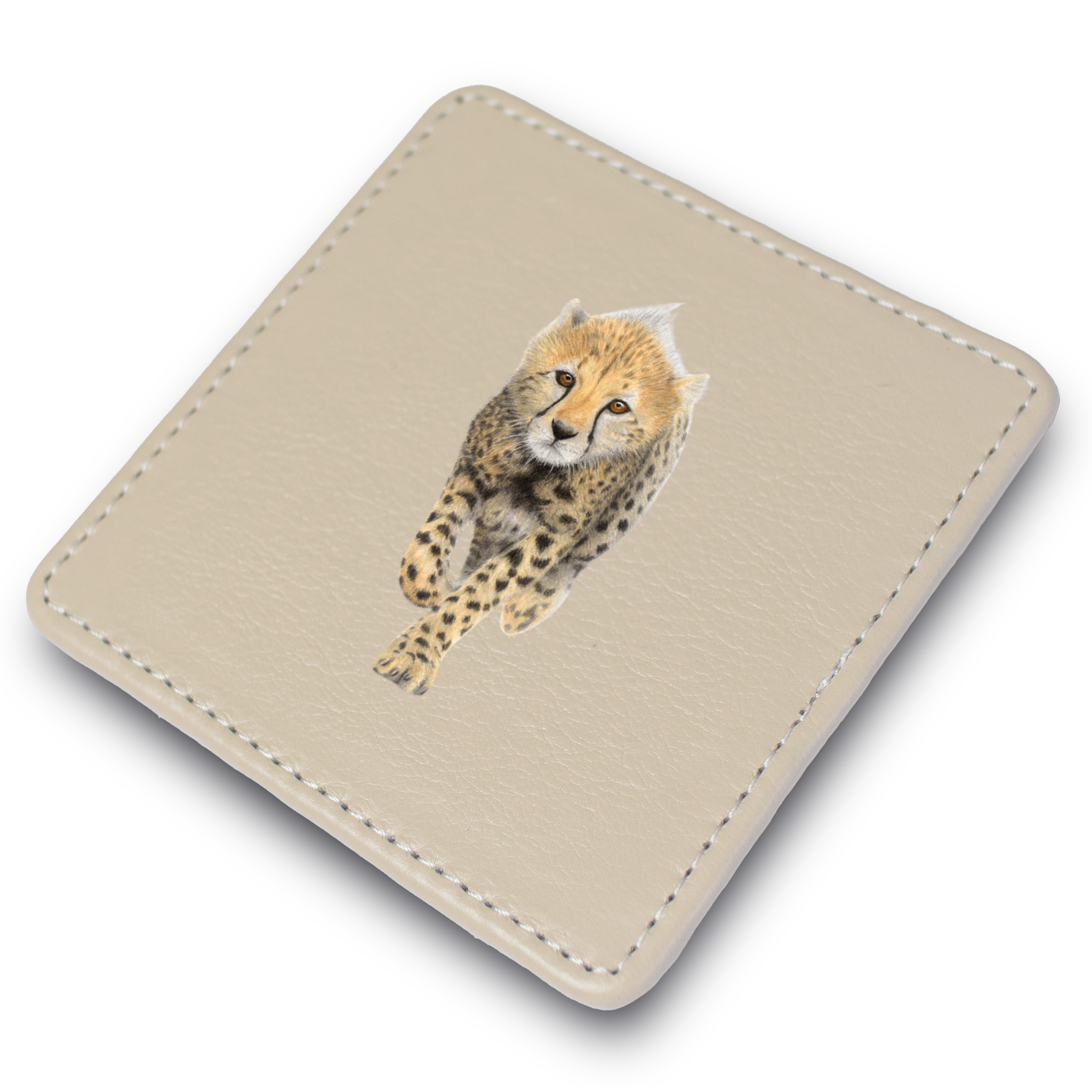 Cheetah Leather Coaster
