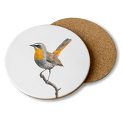 Cape Robin Chat Wooden Coaster - CRT