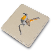 Cape Robin Chat Leather Coaster