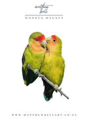 Rosy Faced Lovebirds Magnet - RFL