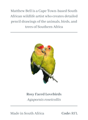Rosy Faced Lovebirds Magnet - RFL