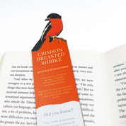 Crimson Breasted Shrike Wooden Bookmark