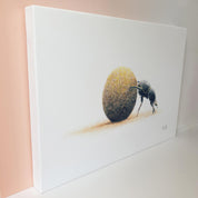 Dung Beetle art print on canvas