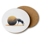 Dung Beetle Wooden Coaster - DB2