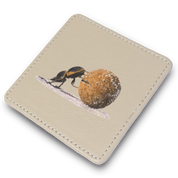 Dung Beetle Leather Coaster
