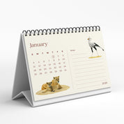 Calendar with January 2020 on a white background