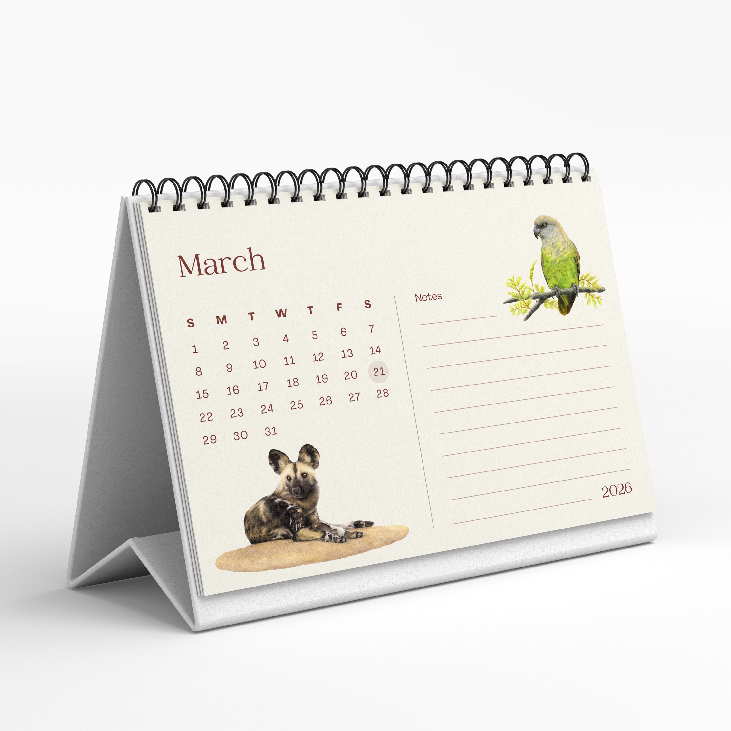 Animals & Birds Desktop Calendar