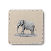 Elephant leather coaster by South African wildlife artist Matthew Bell