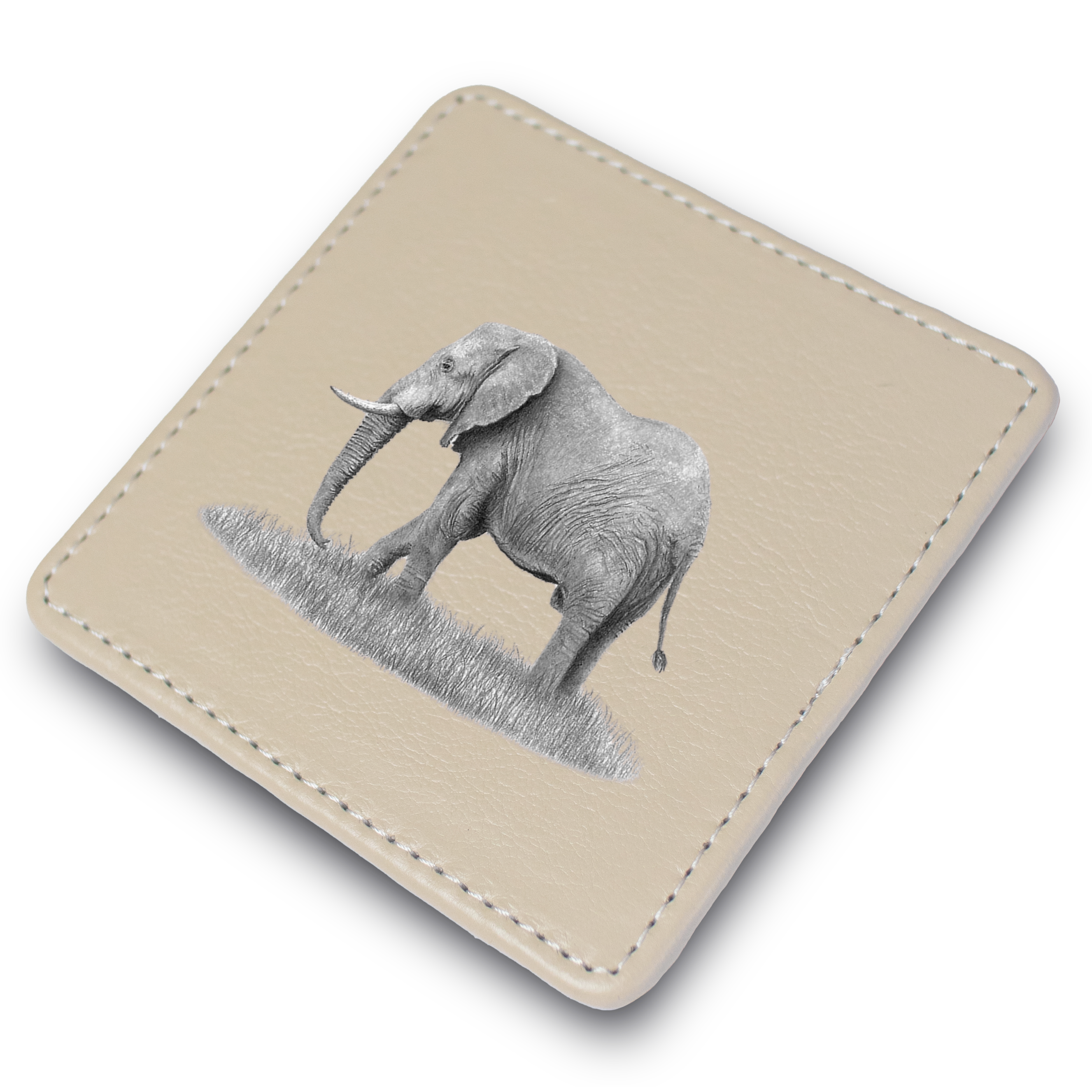 Elephant Leather Coaster