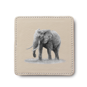 Elephant leather coaster by South African wildlife artist Matthew Bell