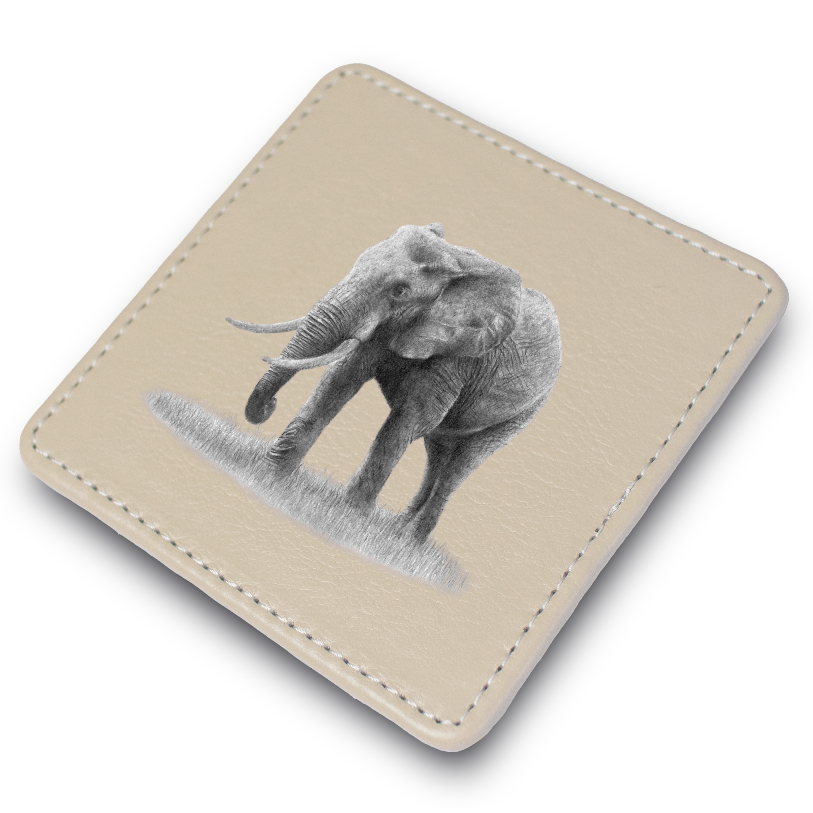 Elephant Leather Coaster