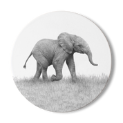 Baby Elephant Wooden Coaster - E14