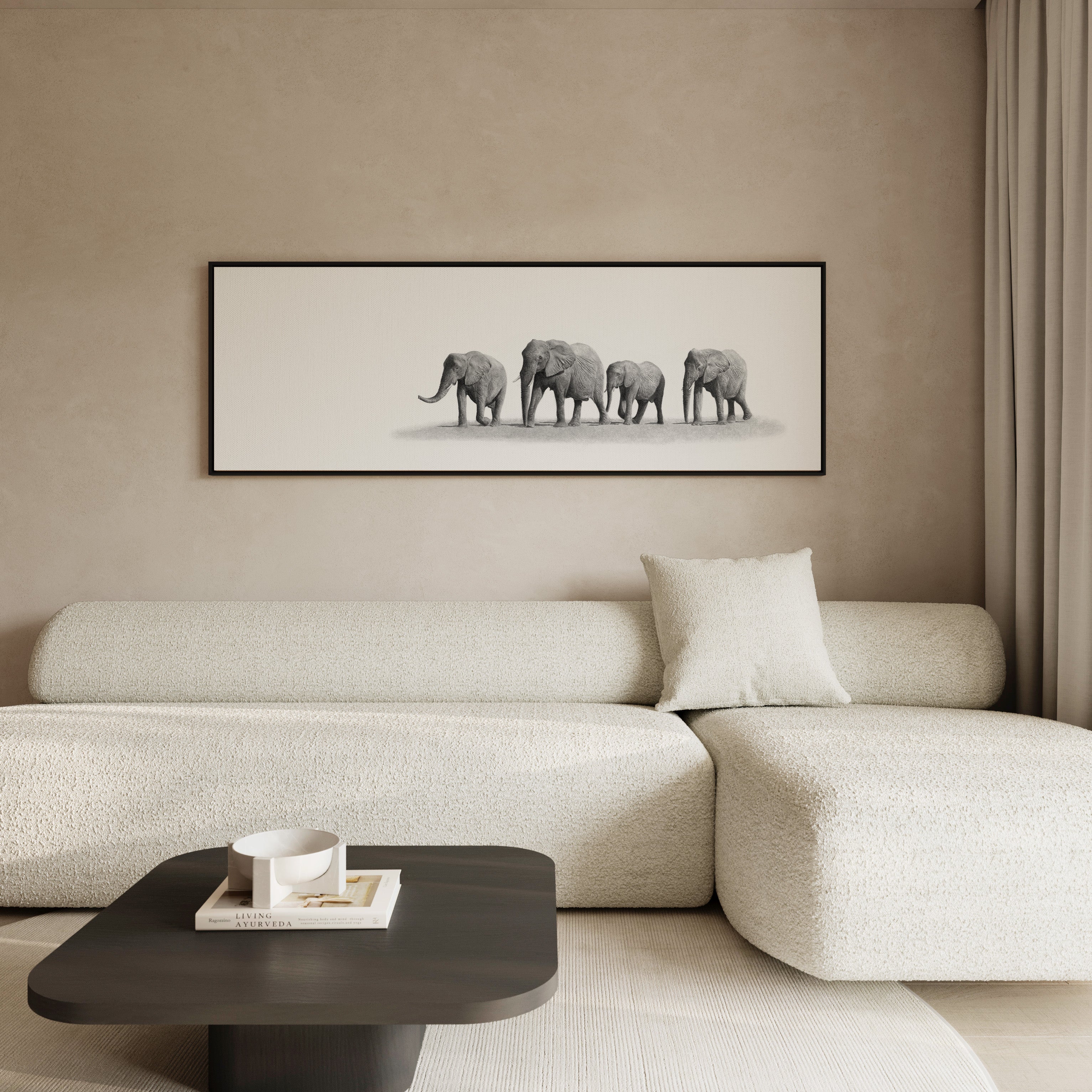 Elephant Family Panorama