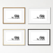 Elephant Mother and Calf - E12