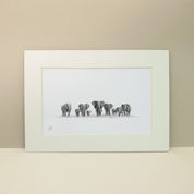 African Elephant Herd artwork 