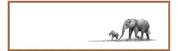 Elephant Mother & Calf Panorama