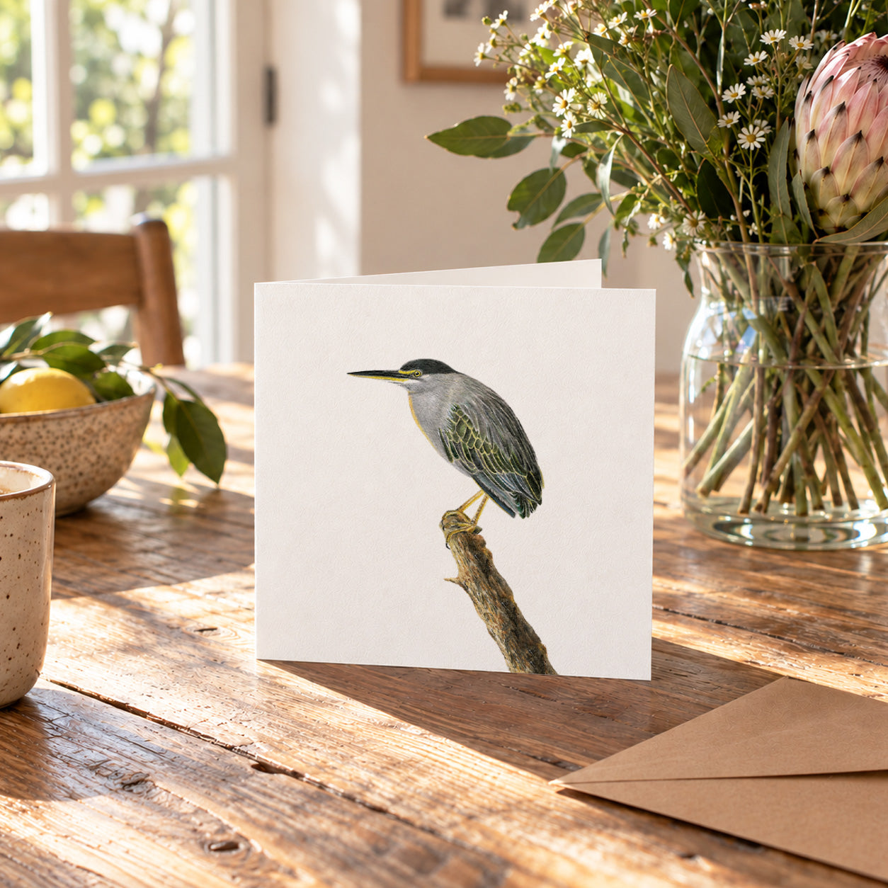 Green Backed Heron Greeting Card - GBH