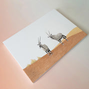 Gemsbok in the Namibian sand dunes wildlife art print