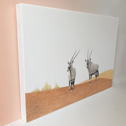 Gemsbok in the Namibian sand dunes wildlife art print