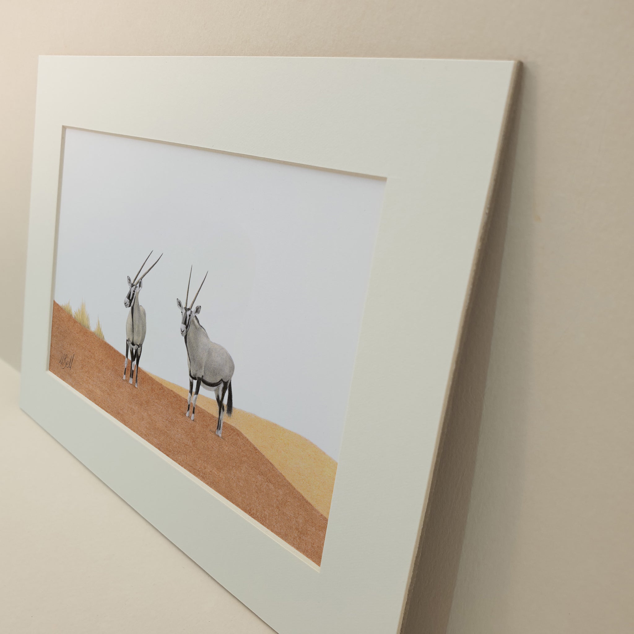 Gemsbok in Namibia pencil art drawing print