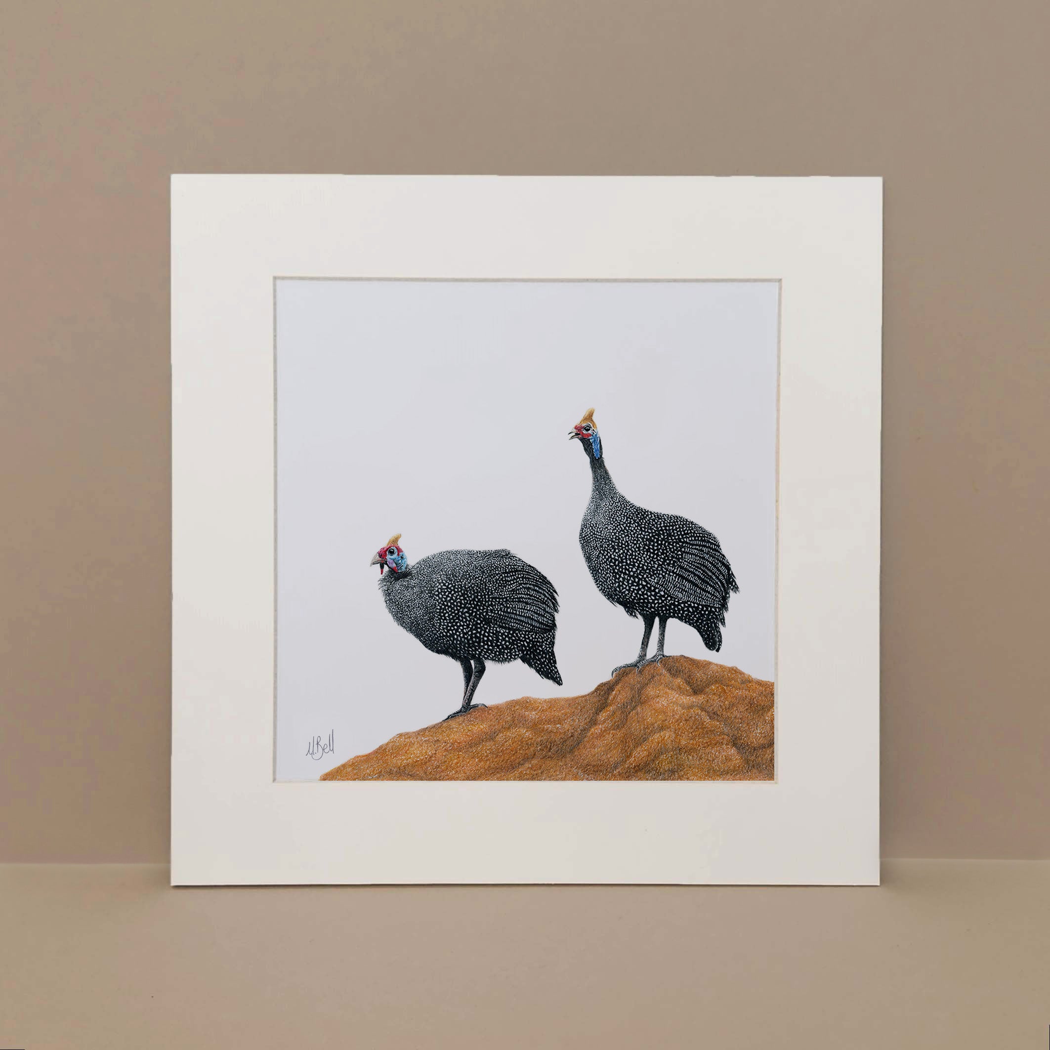 Guinea Fowl bird artwork